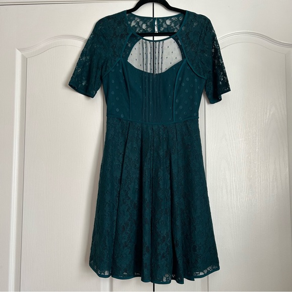 BCBGMaxAzria Julya Teal Dress - Picture 2 of 7